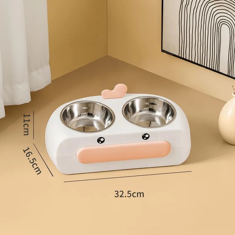 Duck Design Double Pet Bowl For Food And Water Feeding